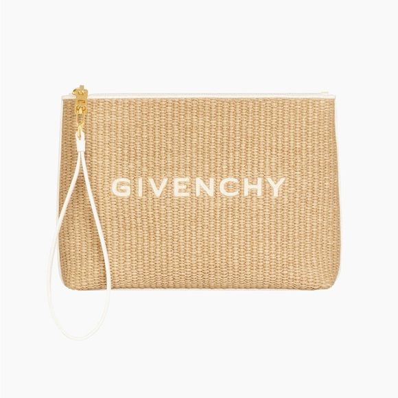 Givenchy Tan Woven Pouch - Picture 1 of 4